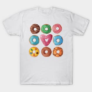 Colorful watercolor donuts T-Shirt